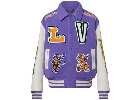 louis vuitton holographic jacket|VARSITY LEATHER JACKET .